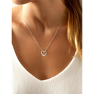 Minimal Heart Necklace for Women | Elegant Silver Love Pendant Chain – GLOVI