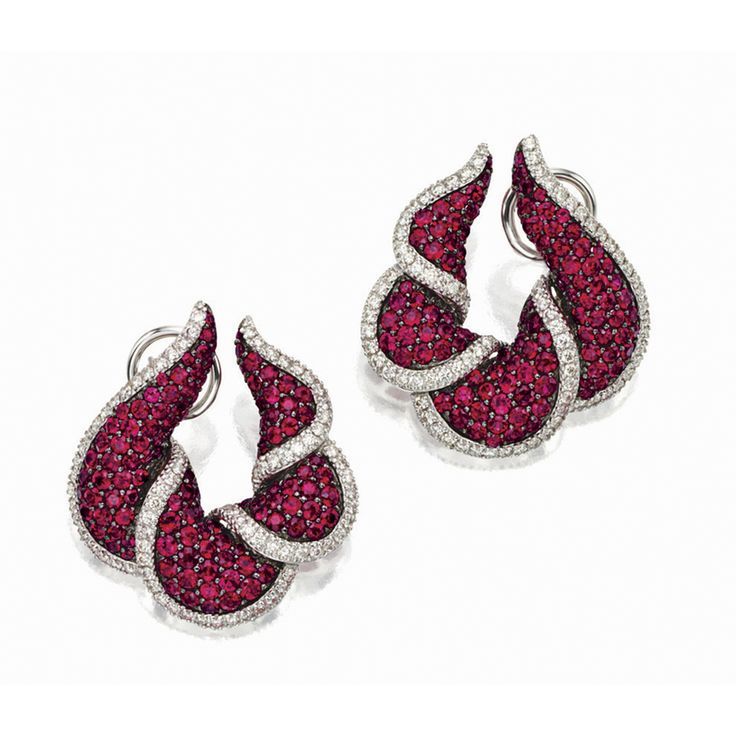 Luxury Red Stone Statement Earrings for Women | Premium Silver Party Wear Earrings – GLOVI