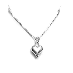 Silver Heart Pendant Necklace for Women | Minimal Love Heart Chain Necklace – GLOVI