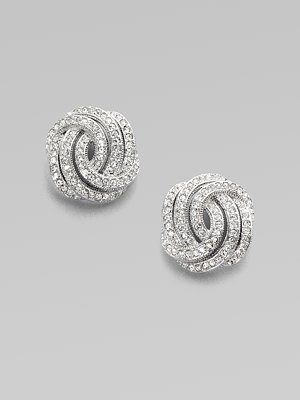 Luxury Crystal Stud Earrings for Women | Elegant Silver Party Wear Earrings – GLOVI