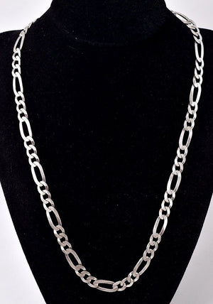 Figaro Silver Chain Necklace for Men & Women | Premium Stainless Steel Link Chain – GLOVI