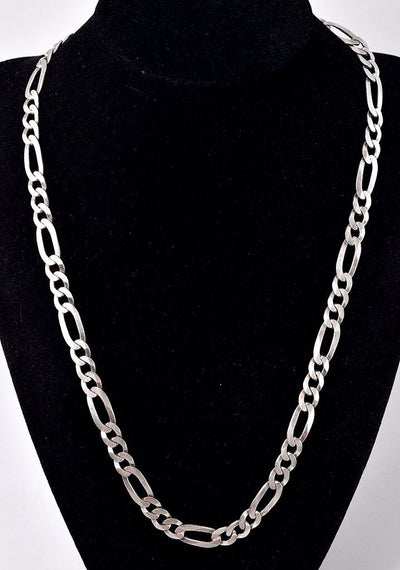 Figaro Silver Chain Necklace for Men & Women | Premium Stainless Steel Link Chain – GLOVI