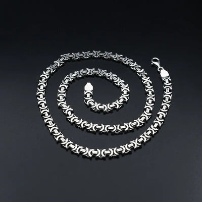 Byzantine Link Chain Necklace for Men | Premium Stainless Steel Designer Chain – GLOVI