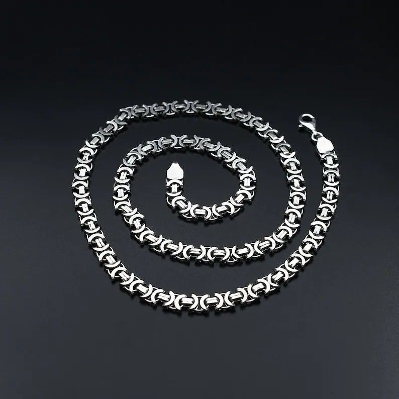 Byzantine Link Chain Necklace for Men | Premium Stainless Steel Designer Chain – GLOVI