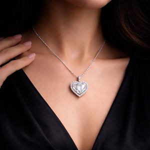 Women’s Silver Heart Pendant Necklace – Elegant Designer Jewellery | Glovi